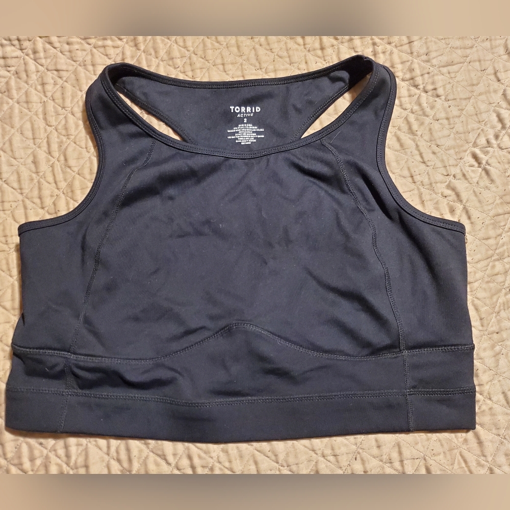 Torrid Black Racerback Sports Bra Size 2